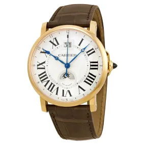 Cartier Rotonde de Cartier Large Date Second Time-Zone Automatic 18 kt Rose Gold Men's Watch W1556220