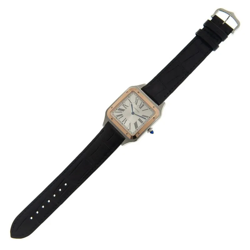 Cartier Santon-Dumont XL Hand Wind Silver Dial Men's Watch W2SA0017