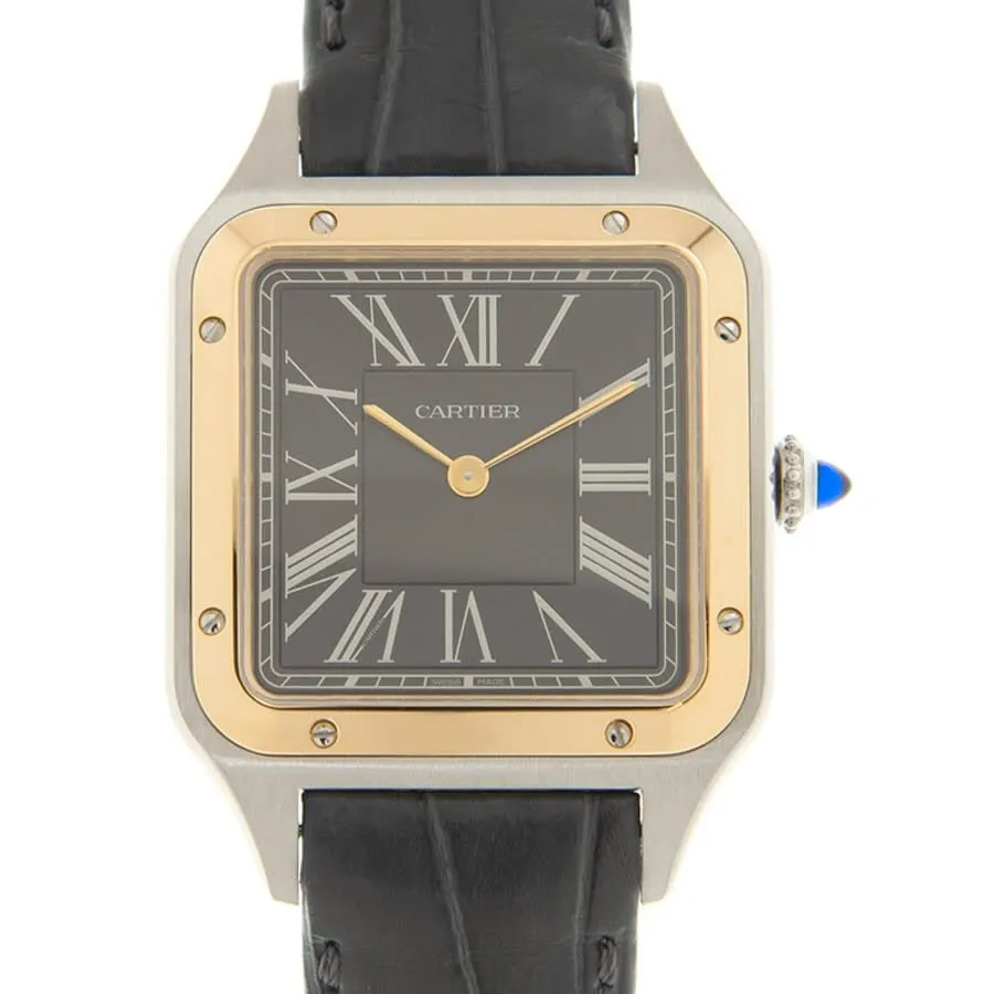 Cartier Santos-Dumont 'Le 14 bis' Automatic Grey Dial Men's Watch W2SA0015