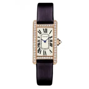 Cartier Tank Americaine Silver Dial 18k Pink Gold Men's Watch WJTA0002