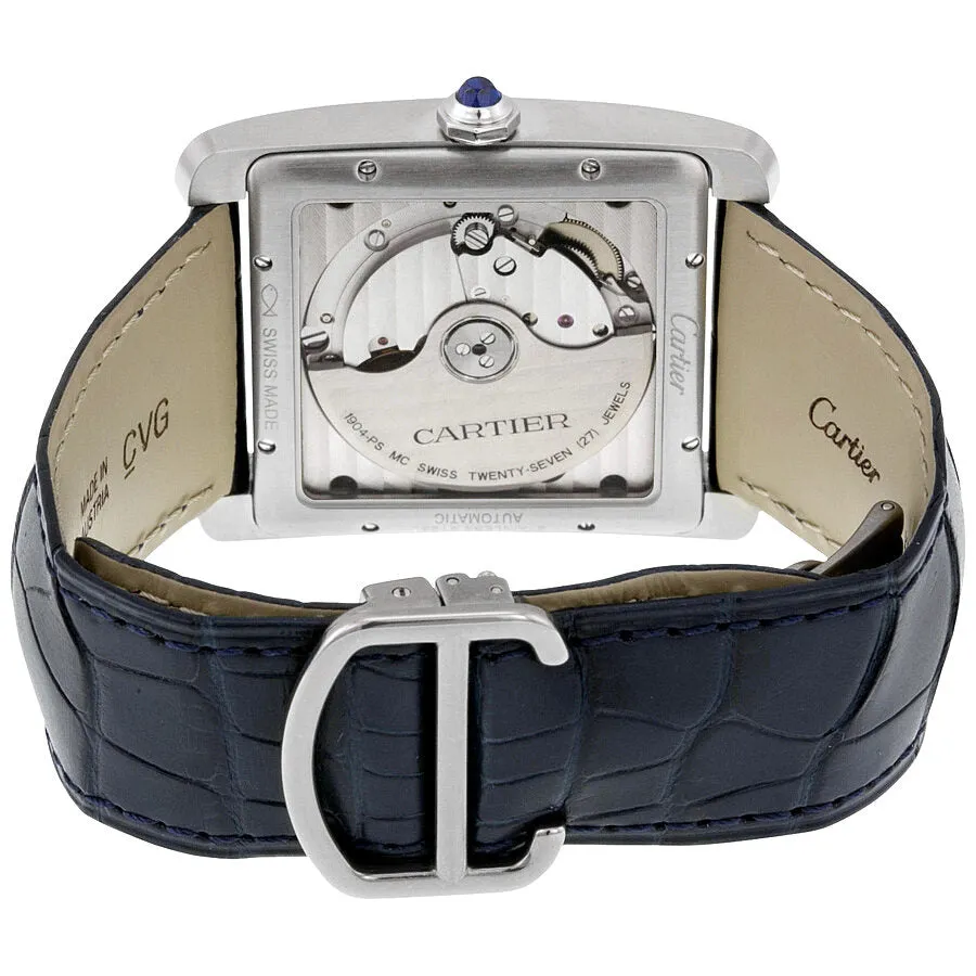 Cartier Tank MC Blue Dial Stainless Steel Men's Watch WSTA0010