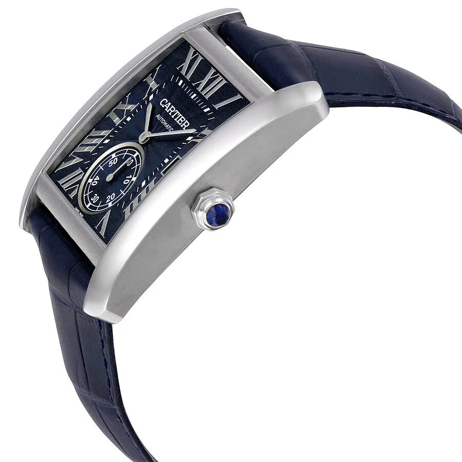 Cartier Tank MC Blue Dial Stainless Steel Men's Watch WSTA0010