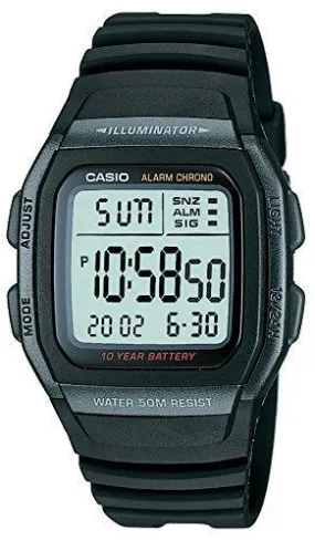 Casio Youth Digital Black Dial Men's Watch - W-96H-1BVDF (D054)
