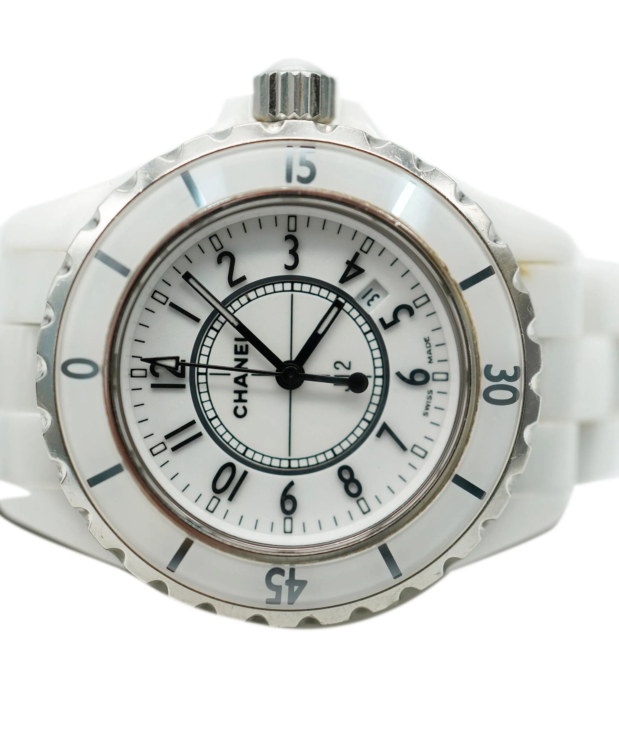 Chanel J12 White Chronograph Watch, 33 MM RRP £5000 ALC1815