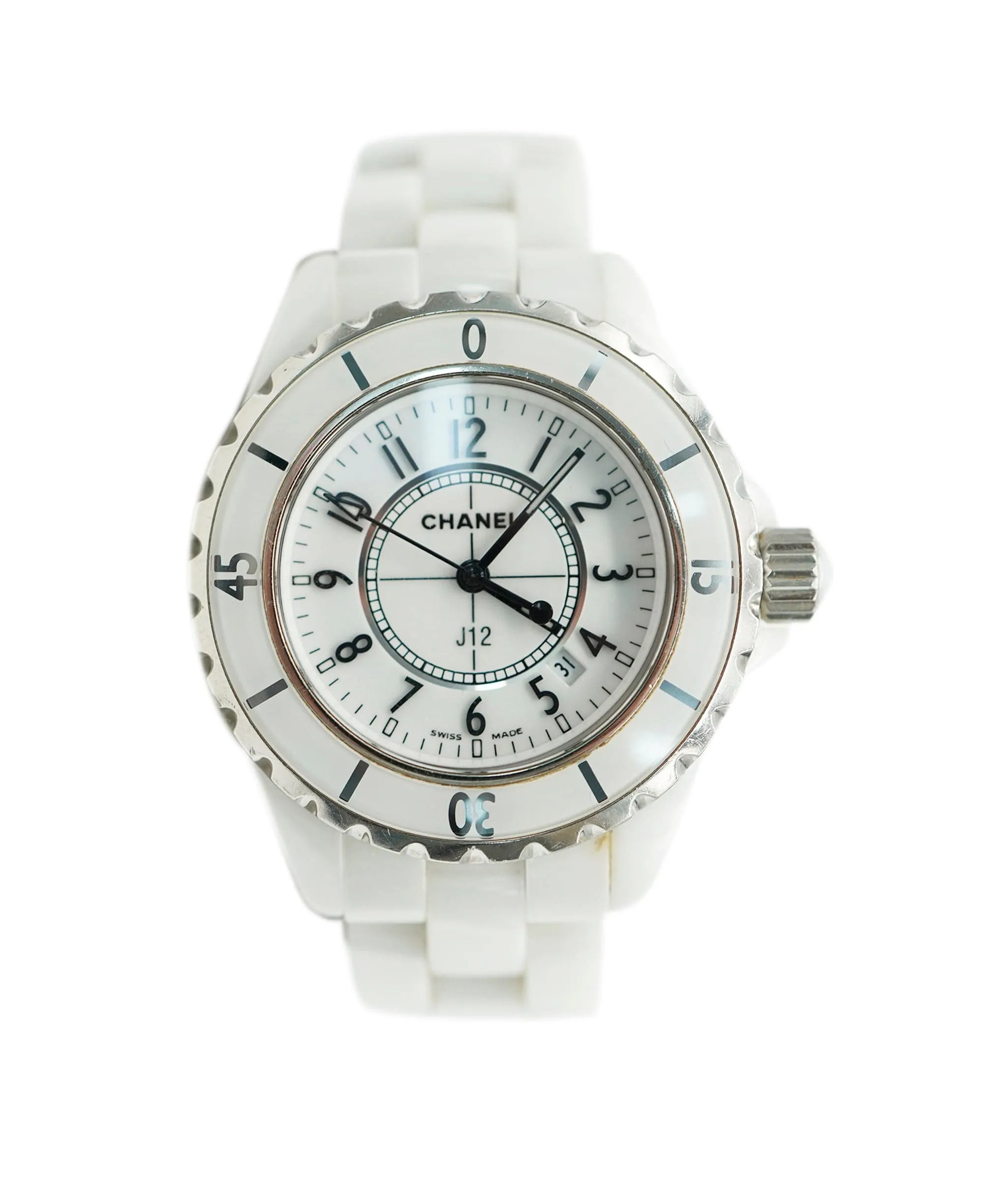 Chanel J12 White Chronograph Watch, 33 MM RRP £5000 ALC1815