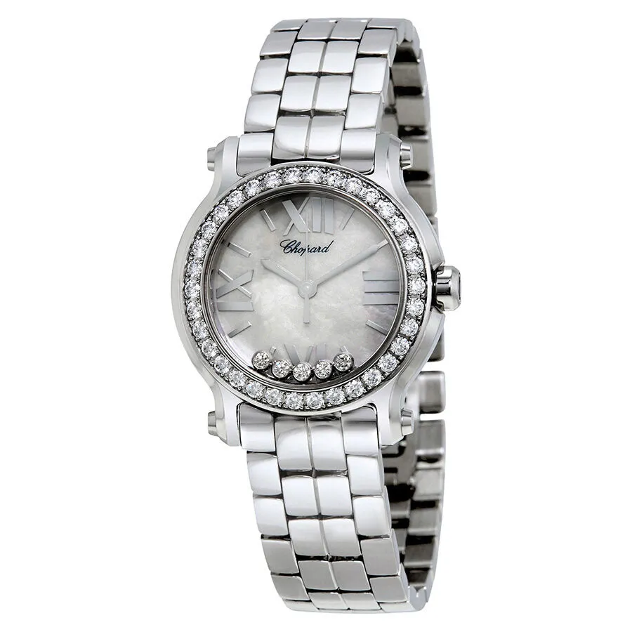 Chopard Happy Sport Mother of Pearl Dial  Ladies Watch 2785093010 278509-3010
