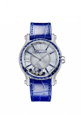 Chopard Happy Sport Mother of Pearl Dial with Diamonds and Sapphires Ladies Watch 274891-1003