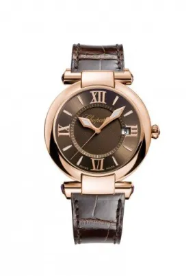 Chopard Imperiale Brown Dial 18K Rose Gold Ladies Watch 384221-5009