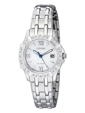Citizen Silhouette Diamond EW2360-51A Ladies 26mm Watch MSRP $450