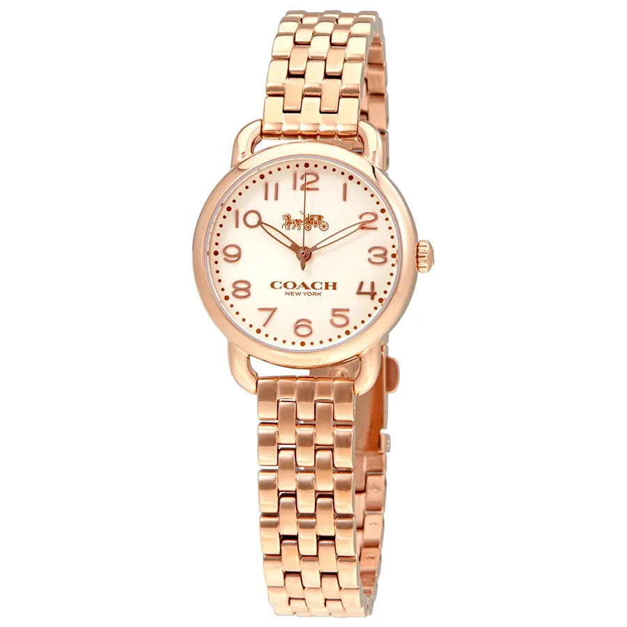 Coach Delancey Cream Dial Rose Gold-tone Ladies Watch 14502242