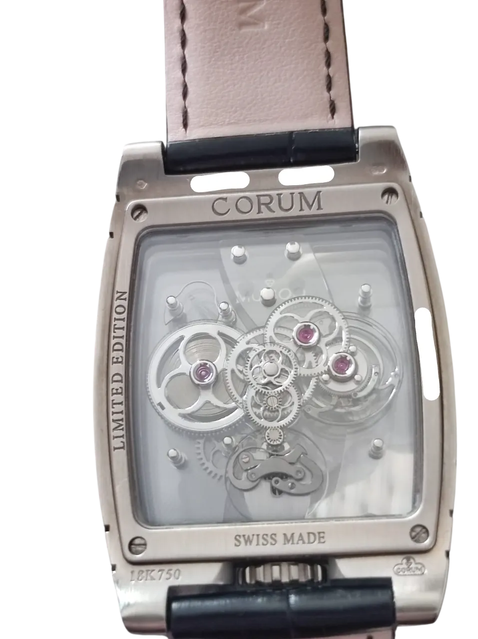Corum Panoramique Tourbillon 18K White Gold Men's Watch
