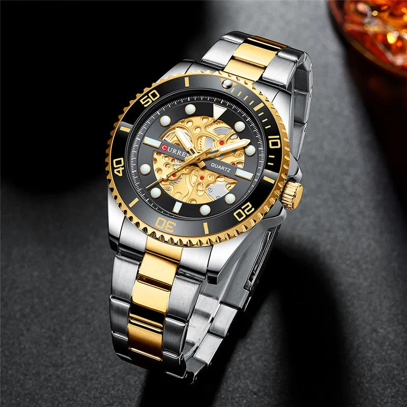 CURREN Original Brand Stainless Steel Band Wrist Watch For Men With Brand (Box & Bag)-8412