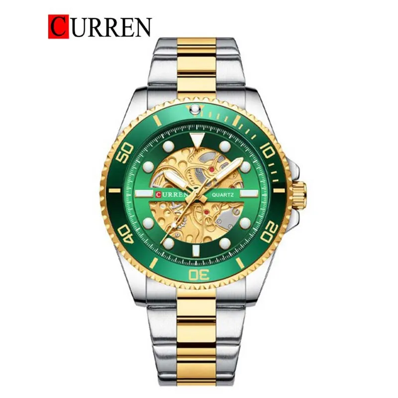 CURREN Original Brand Stainless Steel Band Wrist Watch For Men With Brand (Box & Bag)-8412