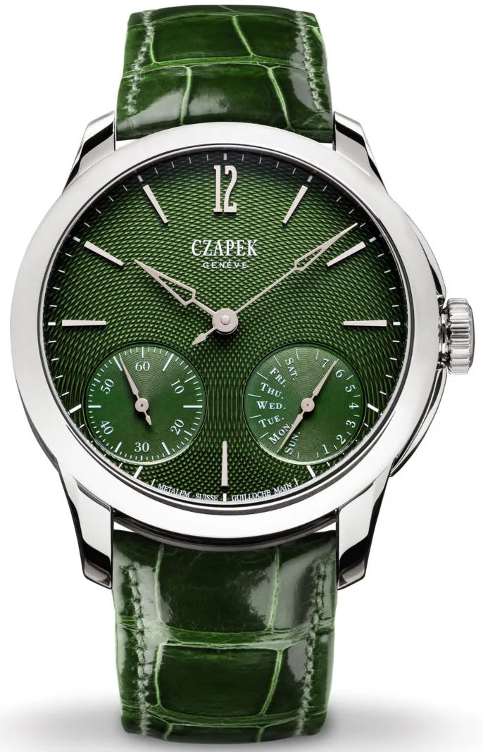 Czapek Watch Quai des Bergues Guilloche Ricochet Steel Rainforest Green S Limited Edition