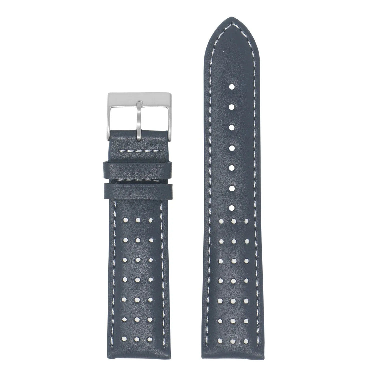 DASSARI Perforated Leather Racing Strap