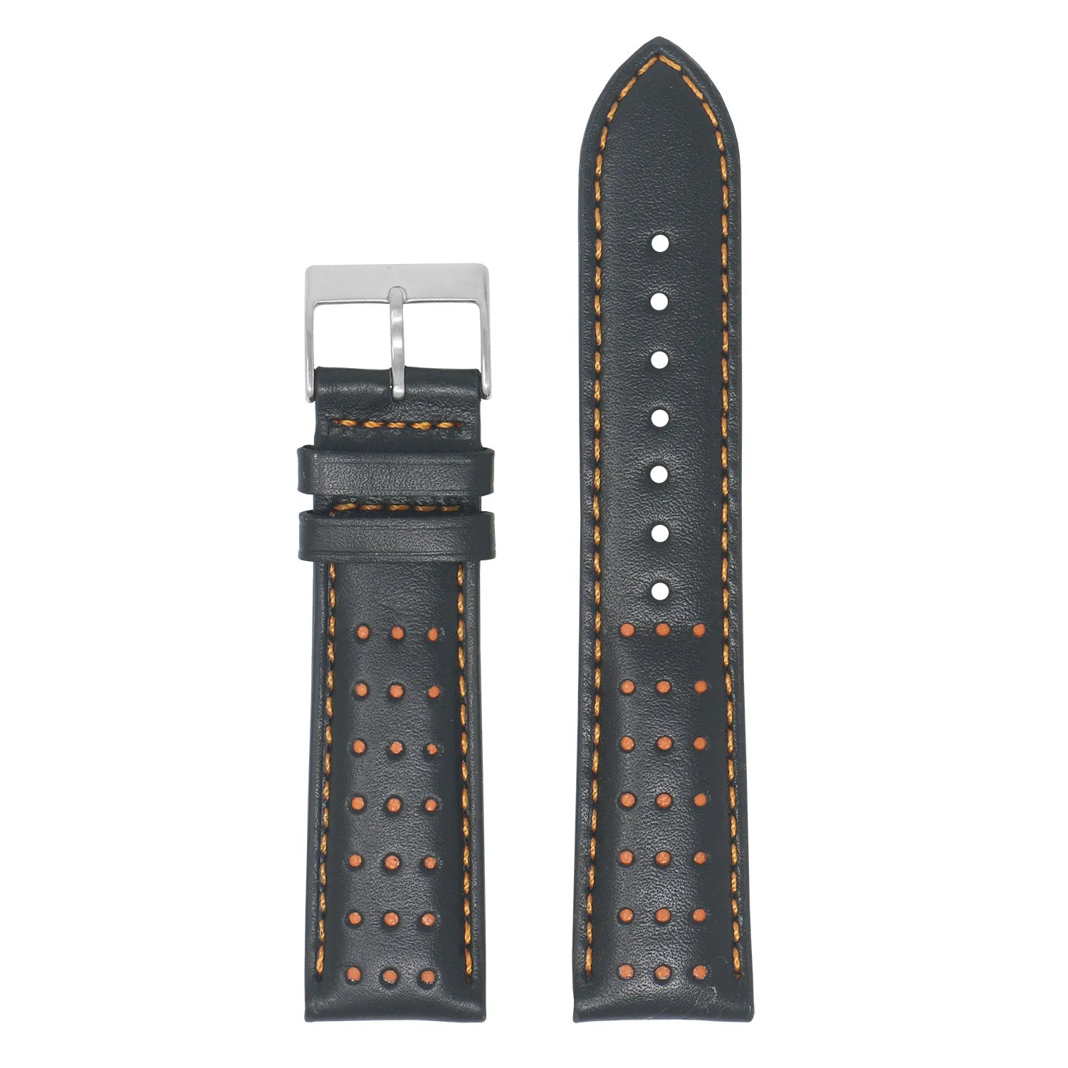 DASSARI Perforated Leather Racing Strap
