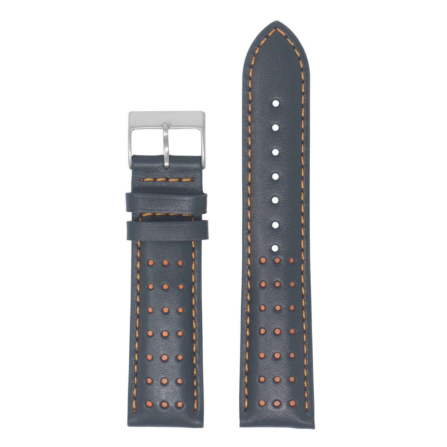 DASSARI Perforated Leather Racing Strap