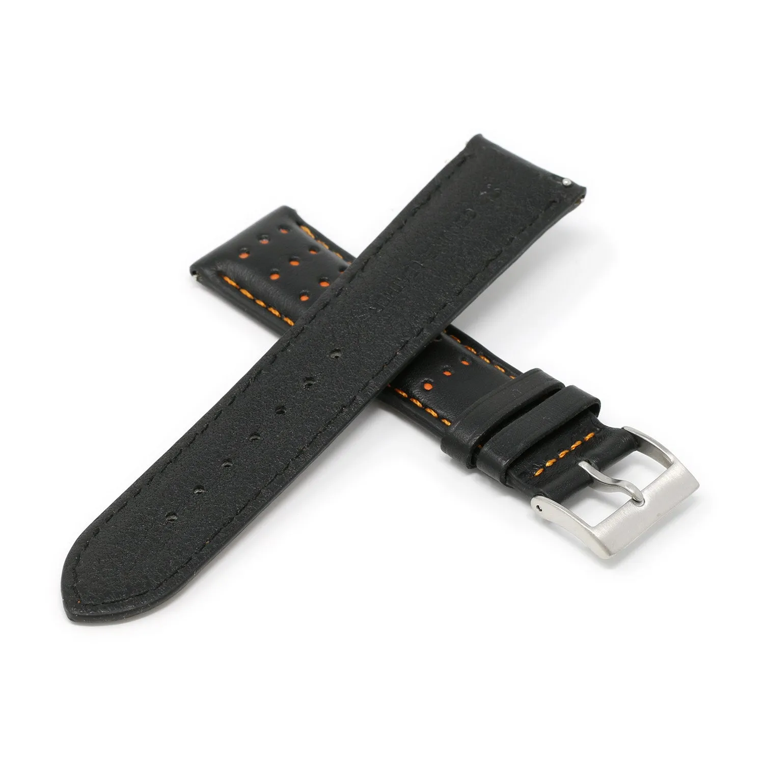 DASSARI Perforated Leather Racing Strap