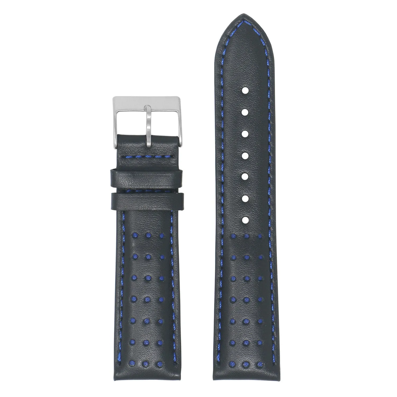 DASSARI Perforated Leather Racing Strap