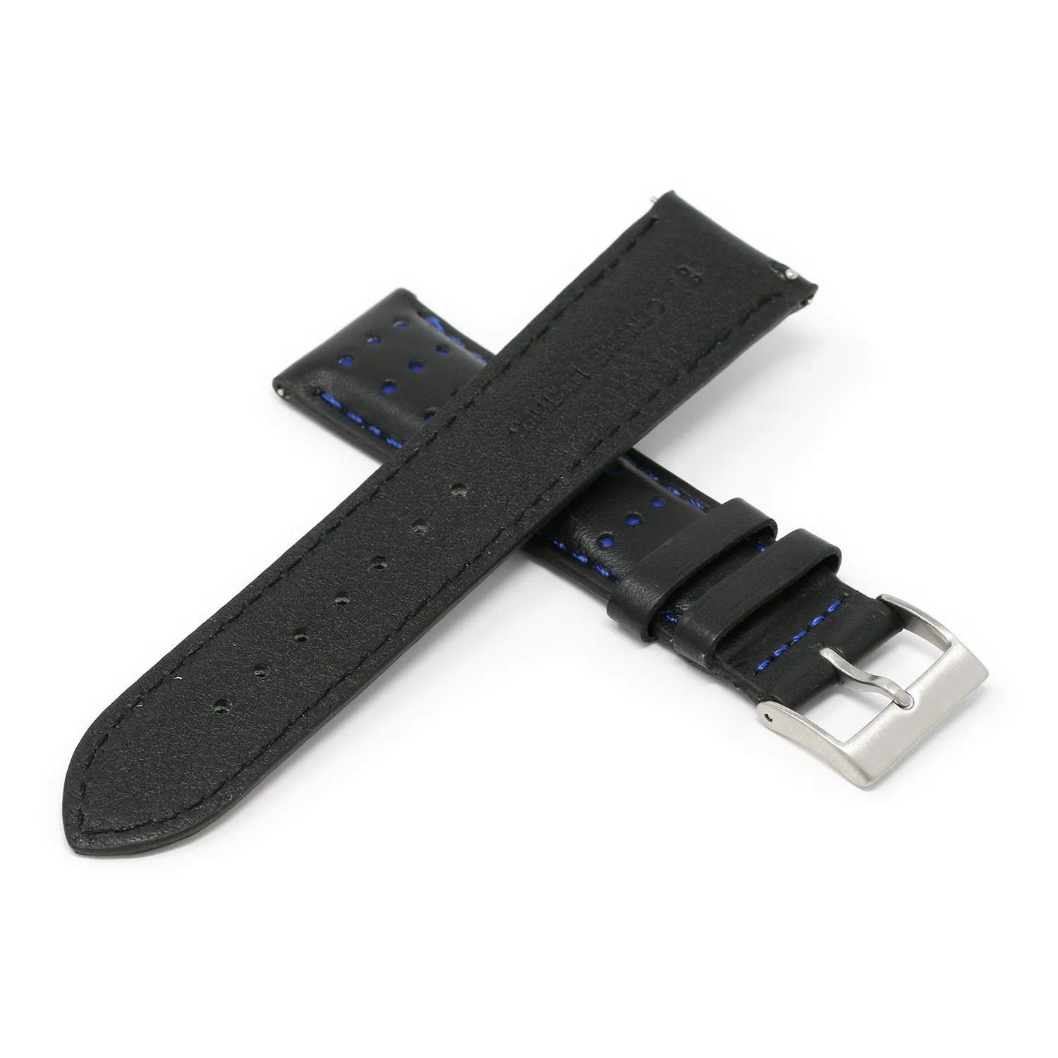 DASSARI Perforated Leather Racing Strap