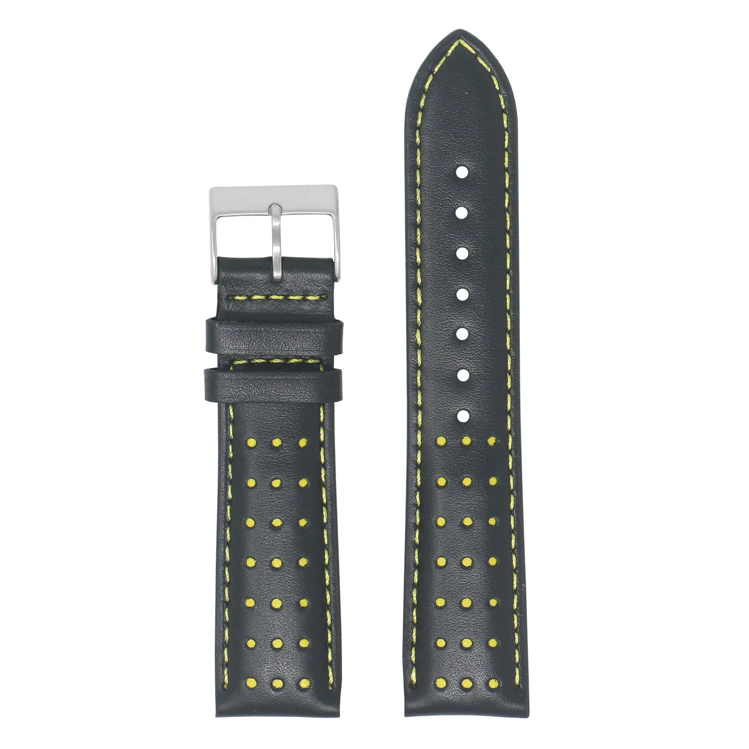 DASSARI Perforated Leather Racing Strap