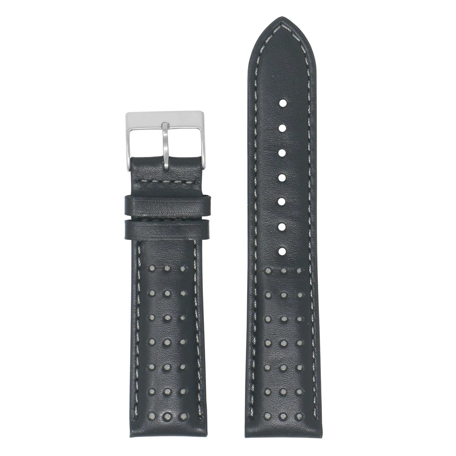 DASSARI Perforated Leather Racing Strap