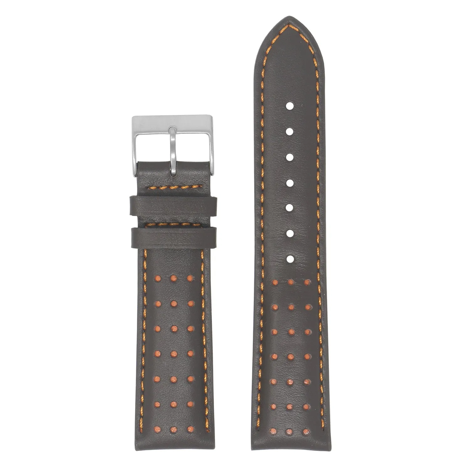 DASSARI Perforated Leather Racing Strap