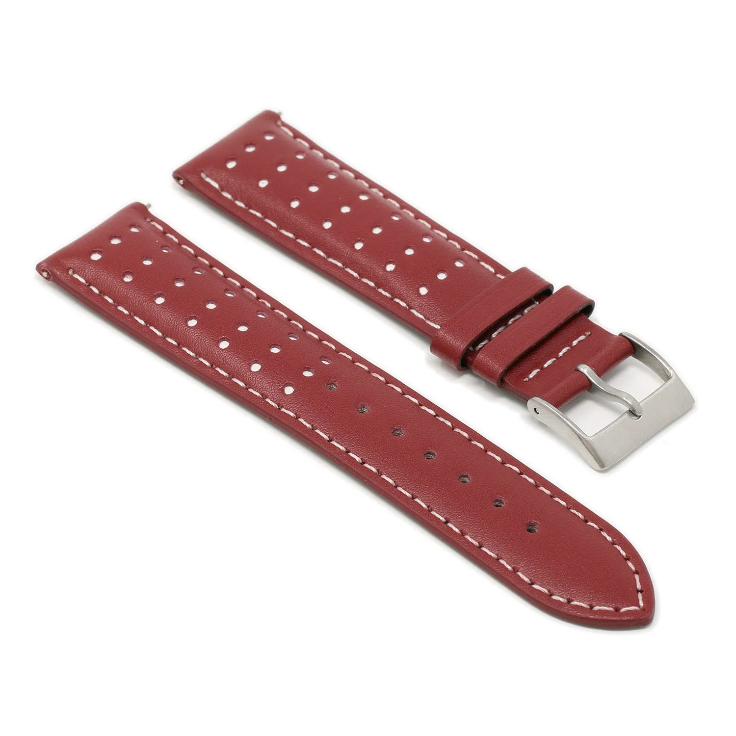 DASSARI Perforated Leather Racing Strap
