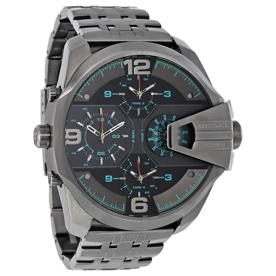 Diesel Uber Chief Black Dial Men's Dual Time Watch DZ7372