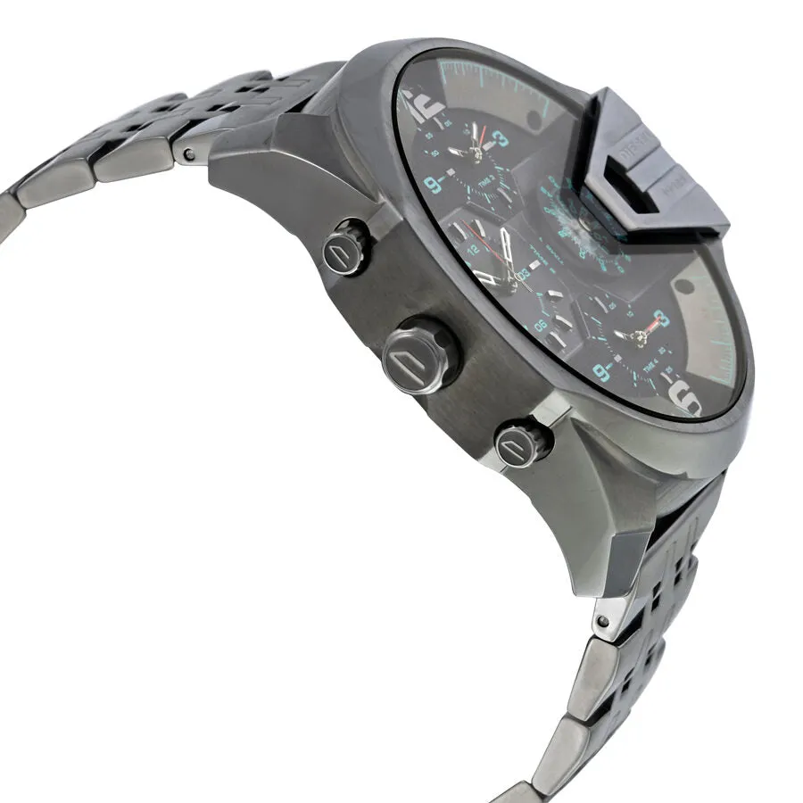 Diesel Uber Chief Black Dial Men's Dual Time Watch DZ7372