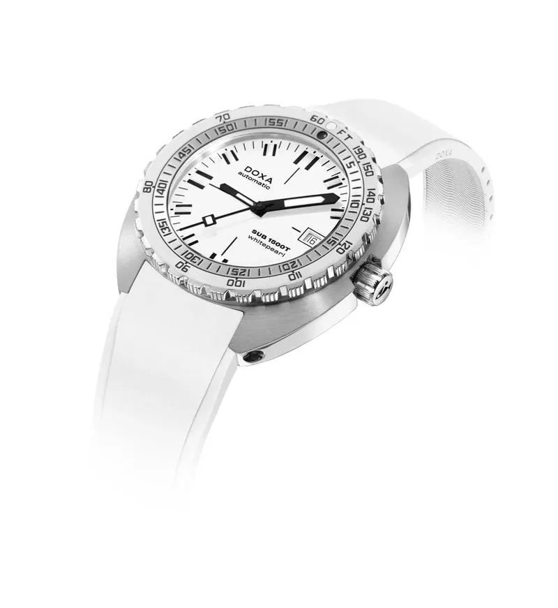 DOXA Sub 1500T Whitepearl Rubber - 883.10.011.10