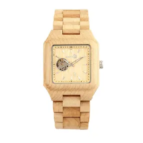 Earth Wood Black Rock Automatic Bracelet Watch