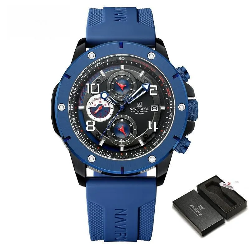 Fashion Business Multifunctional Waterproof Chronograph Male Wristwatch