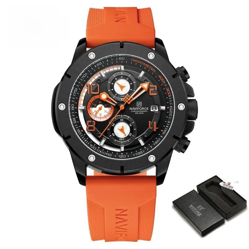 Fashion Business Multifunctional Waterproof Chronograph Male Wristwatch