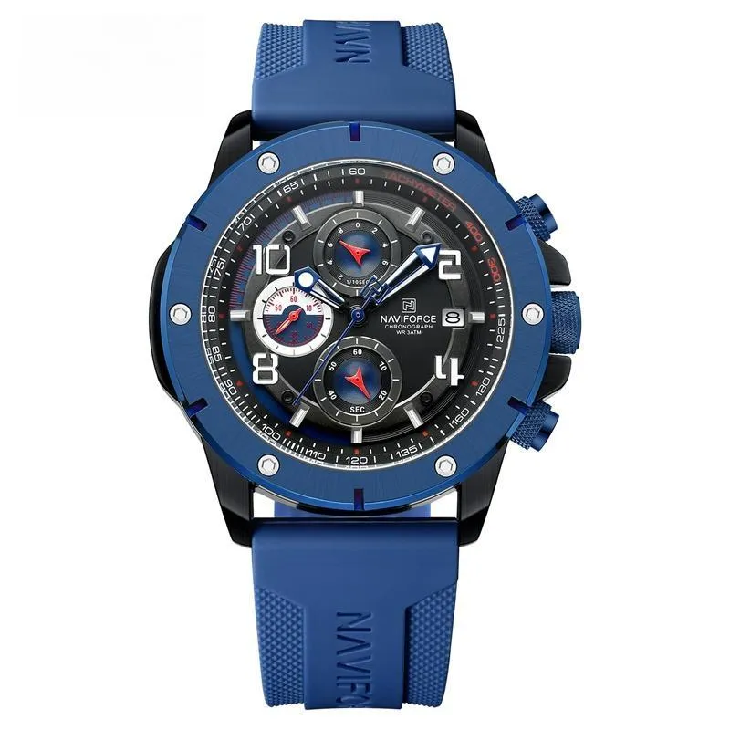 Fashion Business Multifunctional Waterproof Chronograph Male Wristwatch