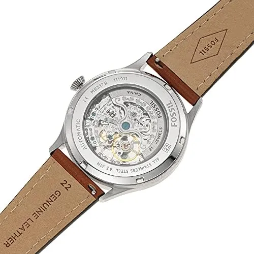 Fossil Forrester Automatic Blue Skeleton Dial Men's Watch ME3179