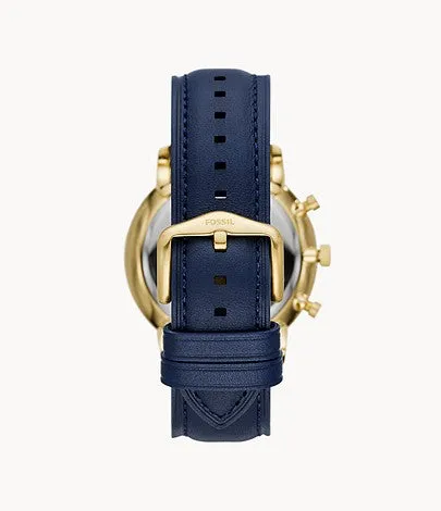 Fossil Neutra Chronograph Navy Leather Men's Watch FS5790