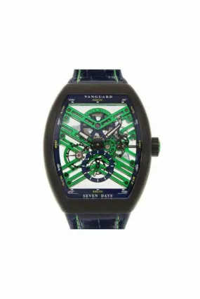 franck muller vanguard 44mm stainless steel unisex watch v 45 s6 sqt tt nr br bl le (ac)