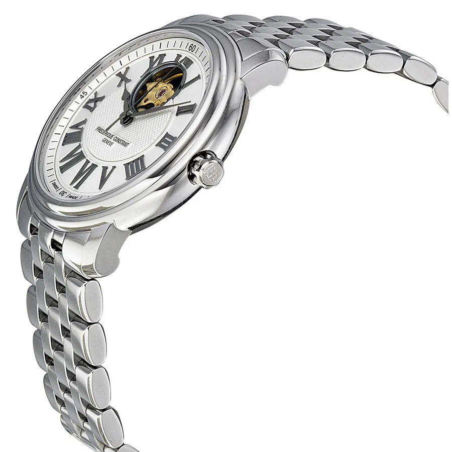 Frederique Constant Persuasion Heart Beat Silver Guilloche Stainless Steel Men's Watch FC-310NM4P6B2