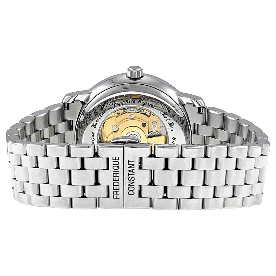 Frederique Constant Persuasion Heart Beat Silver Guilloche Stainless Steel Men's Watch FC-310NM4P6B2