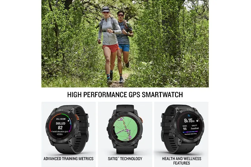 Garmin Fenix 7X Pro Solar Smart Watch | 51mm | Slate Grey/Black