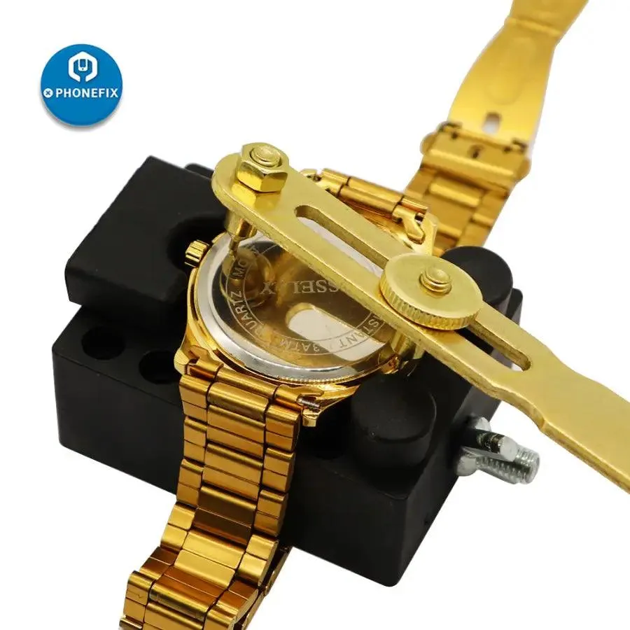 Gold Two Claw Screw Watch Back Case Opener Watchmaker Repair Tool