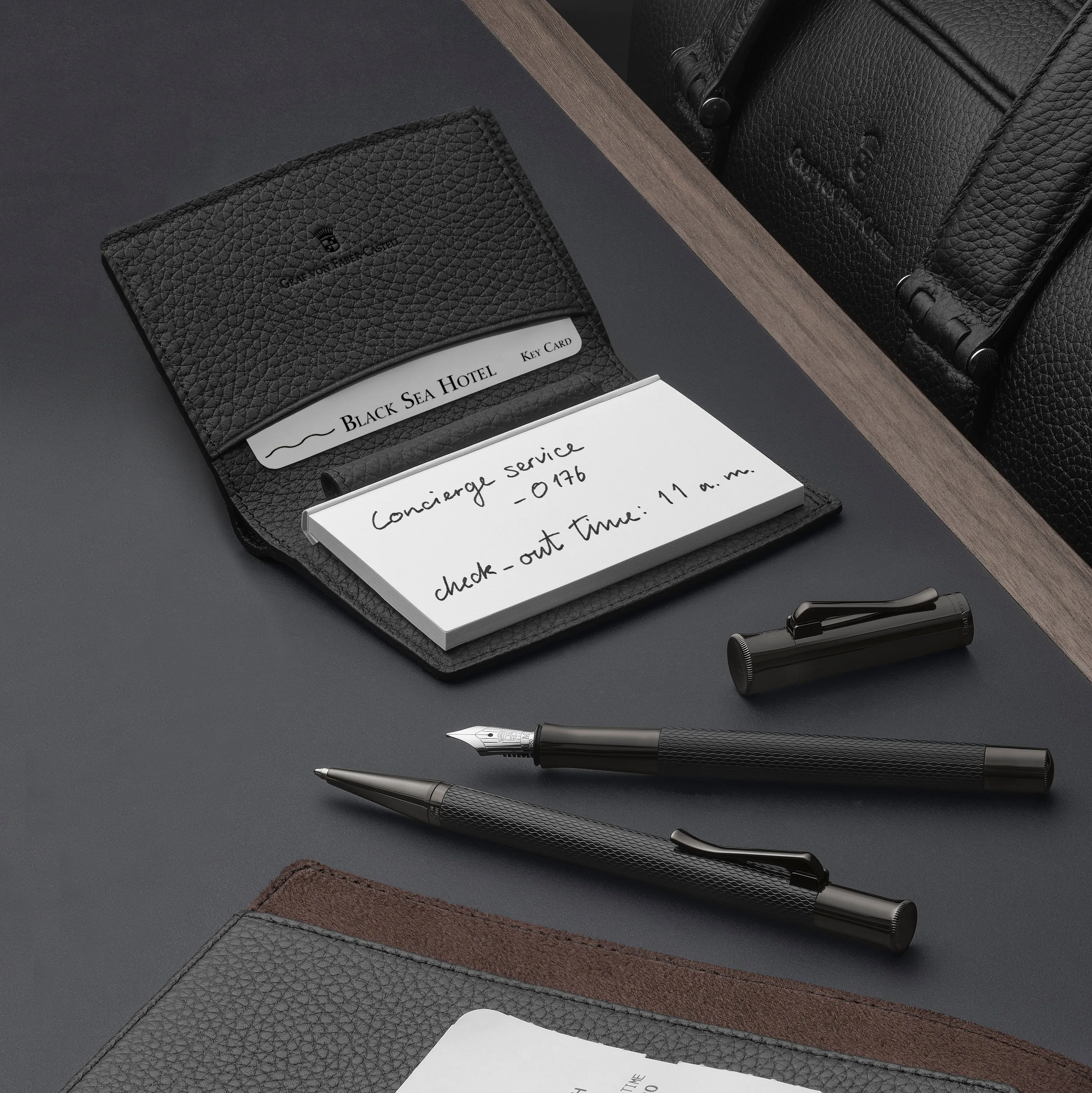Graf von Faber-Castell Fountain Pen Guilloche - All Black