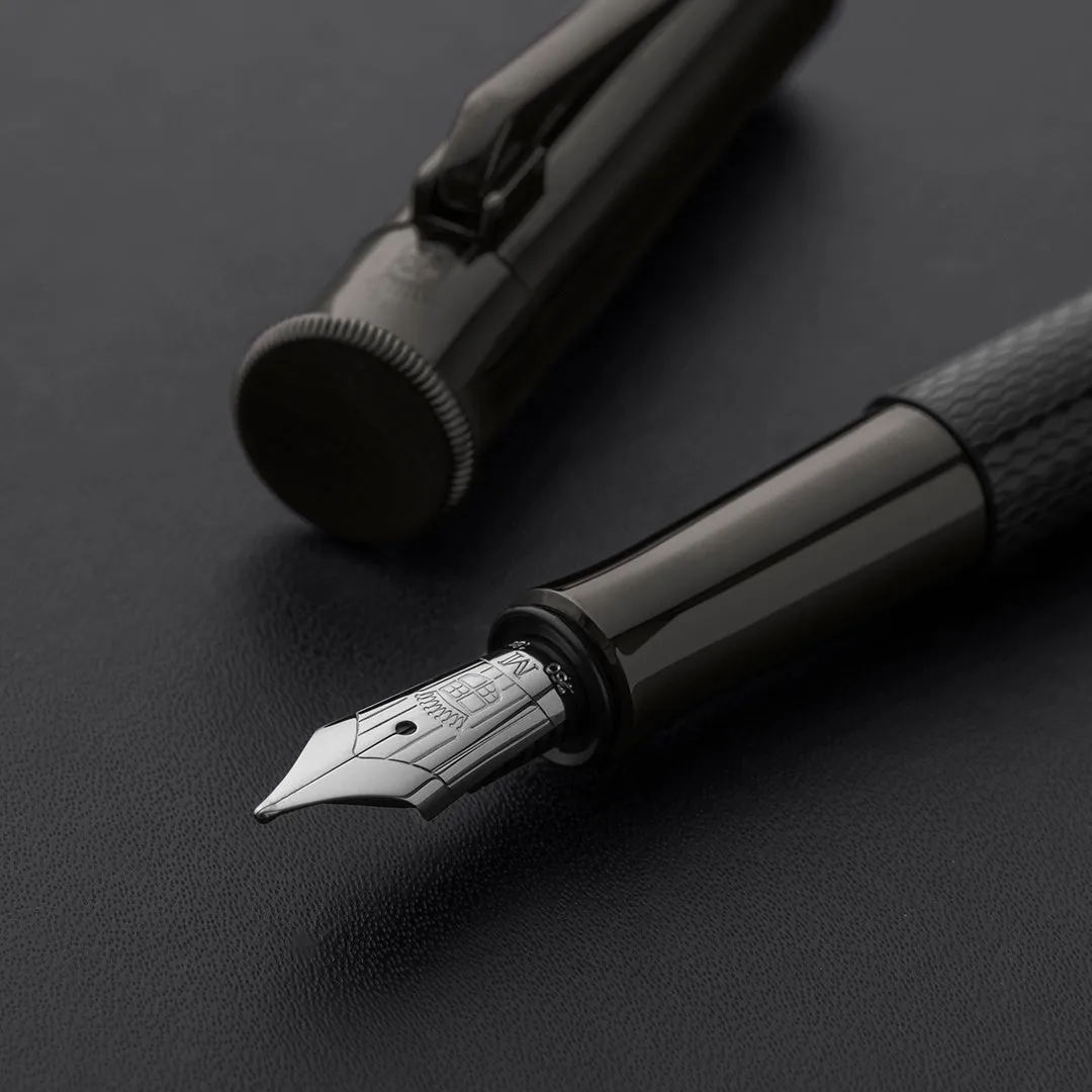 Graf von Faber-Castell Fountain Pen Guilloche - All Black