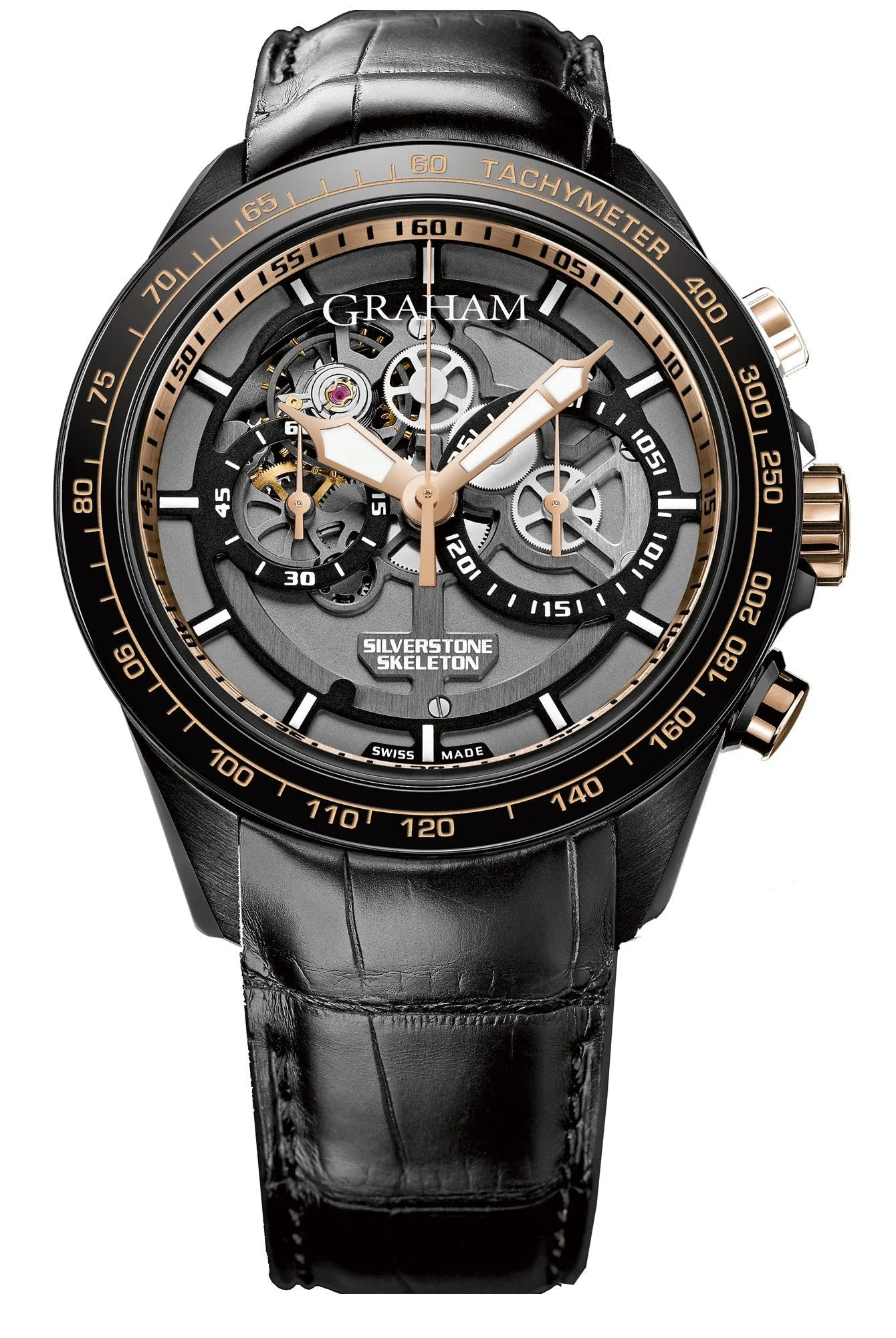 Graham Watch Silverstone RS Skeleton Black & Gold Limited Edition