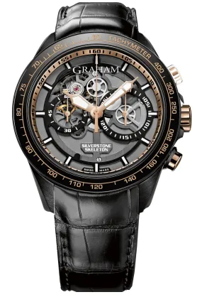 Graham Watch Silverstone RS Skeleton Black & Gold Limited Edition