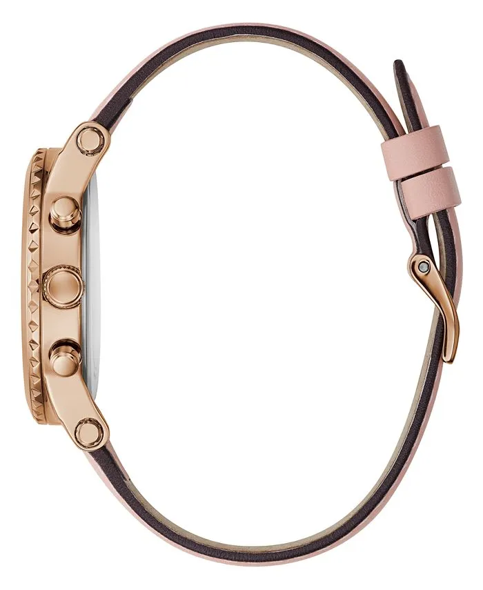 Guess GW0036L3 Pink Leather Strap Multifunctional Women Watches