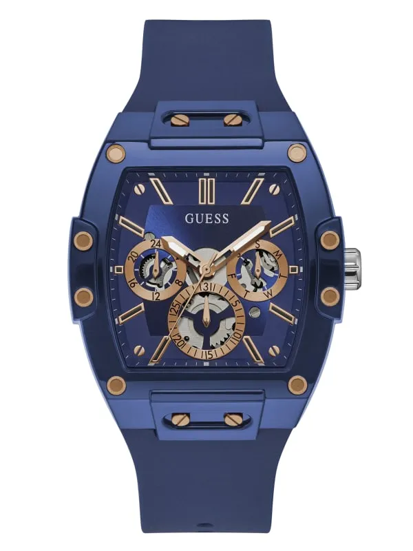 Guess GW0203G7 Phoenix Multifunctional Blue Silicone Strap Unisex Watches