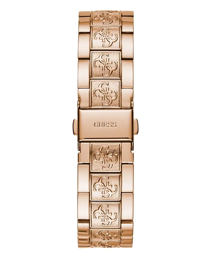 Guess U1280L3 Rose Gold-Tone Crystal Logo Watch, 38mm Women Watches Lexor Miami