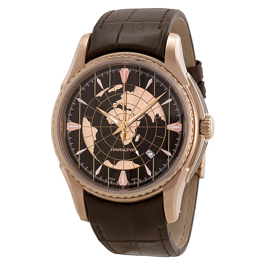 Hamilton Aquariva GMT Brown Dial Brown Leather Men's Watch H34645591